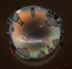 Wide view to the total lunar eclipse 14 March 2025 over Cerro Tololo Observatory Wide view to the total lunar eclipse 14 March 2025 over Cerro Tololo Observatory