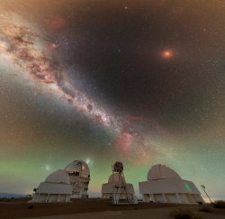 Wide view to the total lunar eclipse 14 March 2025 over Cerro Tololo Observatory Wide view to the total lunar eclipse 14 March 2025 over Cerro Tololo Observatory