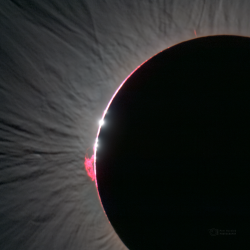 Big prominence at eclipse start Big prominence at eclipse start