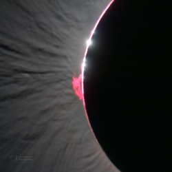 Big prominence at eclipse start Big prominence at eclipse start