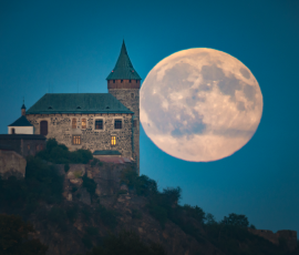 Harvest Moon September 2026 over Kunetic Castle Harvest Moon September 2026 over Kunetic Castle