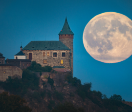 Harvest Moon September 2026 over Kunetic Castle Harvest Moon September 2026 over Kunetic Castle